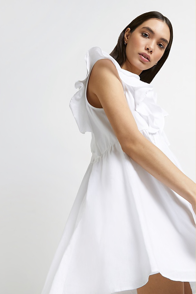 Frill Smock Mini Dress from River Island