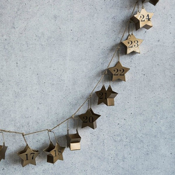 Brass Star Advent Calendar from Rose & Grey