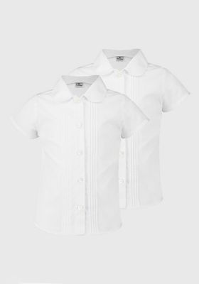 White Pintuck Blouses 2 Pack (3-12 Years)