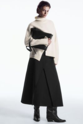 Tailored Wool Midi Wrap Skirt from COS