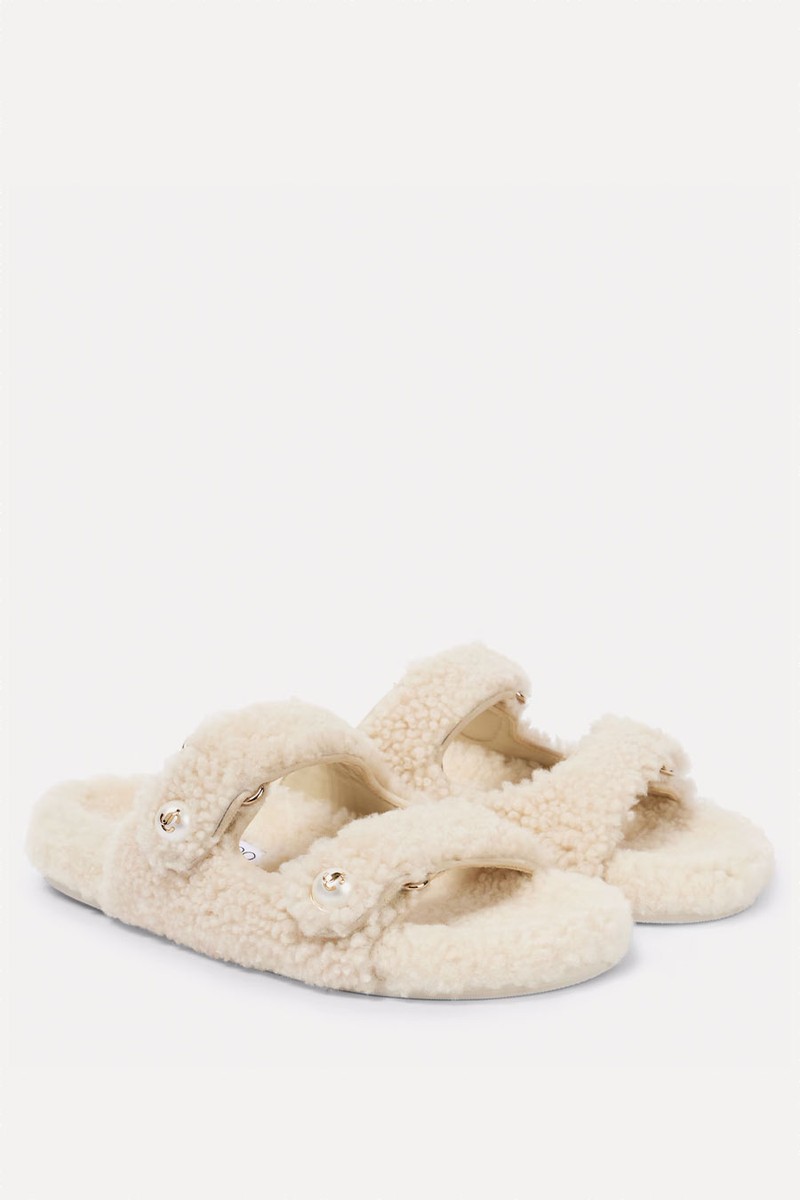 Fayence Shearling Sandals from Jimmy Choo