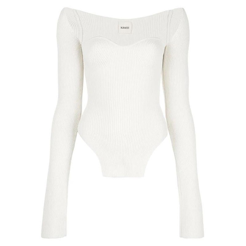 Maddy Bustier Ribbed Top from Khaite