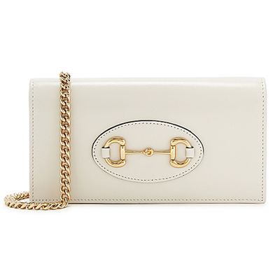1955 Mini Ivory Leather Wallet-On-Chain from Gucci