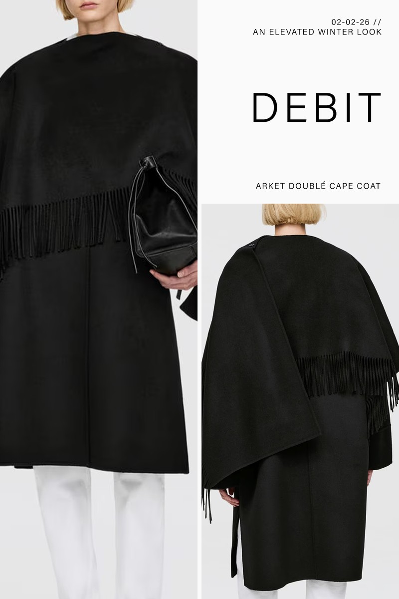 Doublé Wool-Blend Cape Coat from ARKET