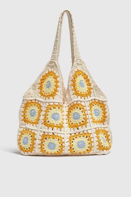 Floral Crochet Tote Bag from Pull & Bear