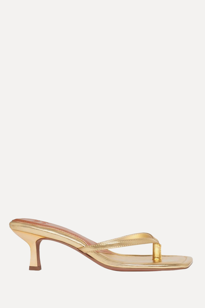 Heatwave Toe Thong Kitten Heeled Sandals from Asos