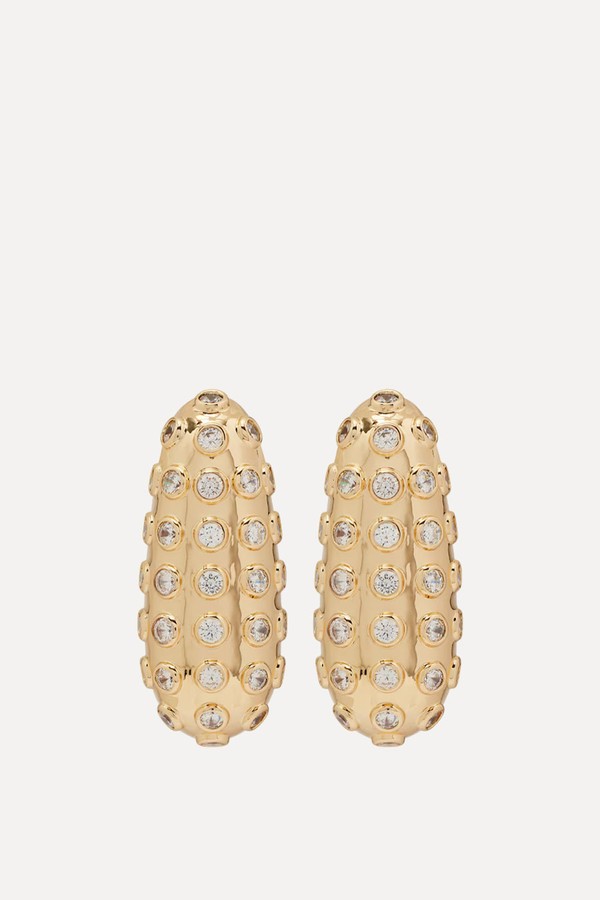 Crystal-Embellished Earrings from Self-Portrait 