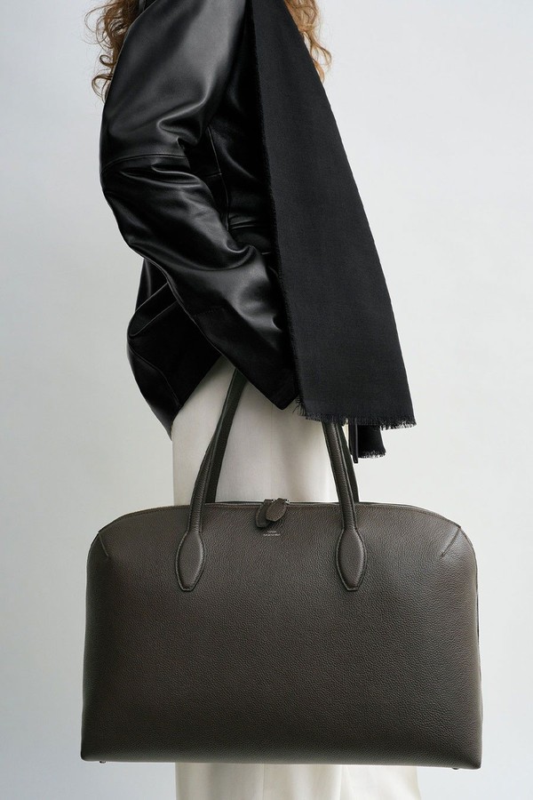 Grained-Leather Day Tote from Toteme