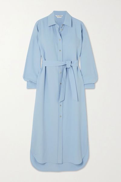 Volante Belted Silk Shirt Dress from Max Mara