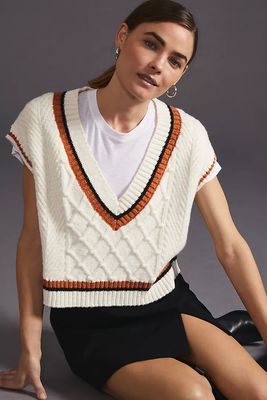 Maeve Willa Cable Knit Vest, £90 | Anthropologie 