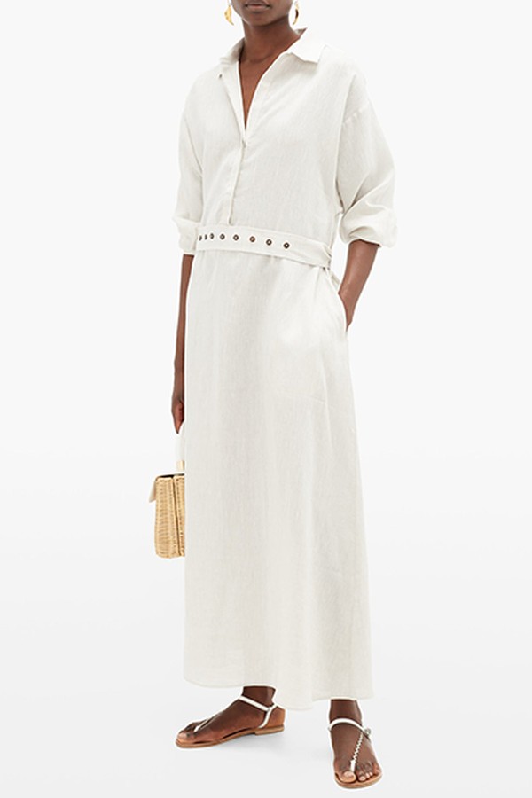 Porto Linen Maxi Dress from Asceno