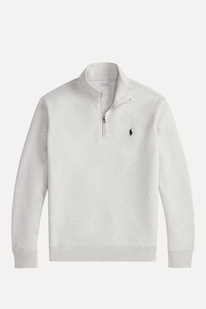 Double-Knit Quarter-Zip Pullover