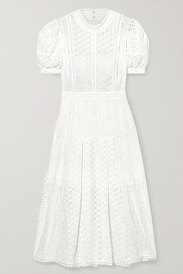 Broderie Anglaise Cotton Midi Dress from Self-Portrait