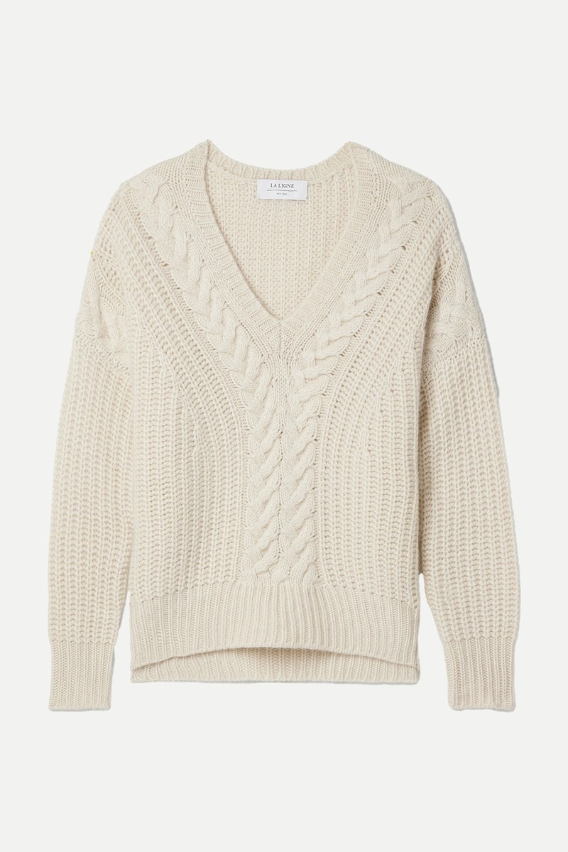 Scotia Cable-Knit Cashmere Sweater from La Ligne