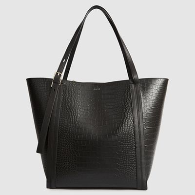 Allegra Croc Leather Tote from Reiss