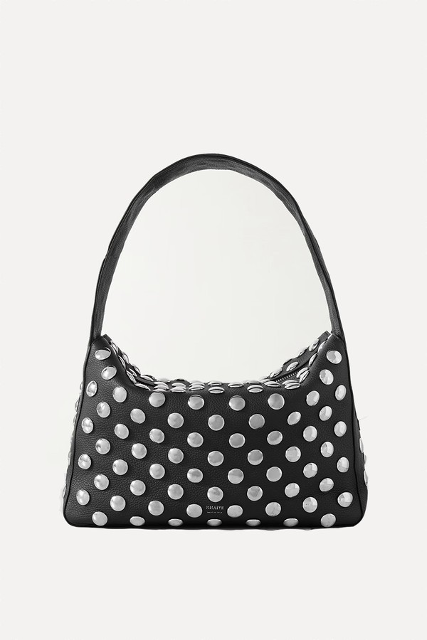 Elena Studded Textured-Leather Shoulder Bag from Khaite