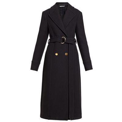 Double-Breasted Belted Felt Coat from Stella McCartney