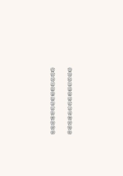 Silver Cubic Zirconia Drop Earrings