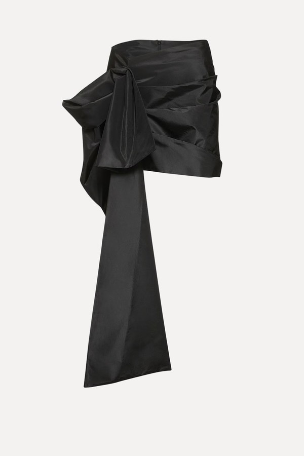 Silk Satin Draped Mini Skirt from Magda Butrym