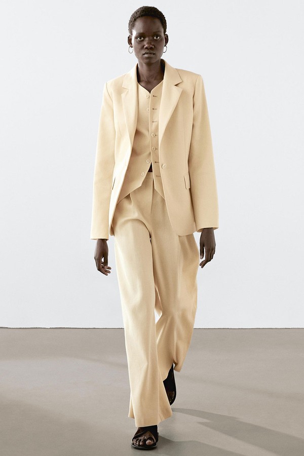 Linen Blend Blazer from Massimo Dutti
