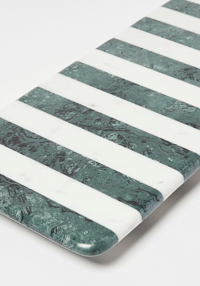 Anjo Stripe Marble Raised Serving Board from Oliver Bonas