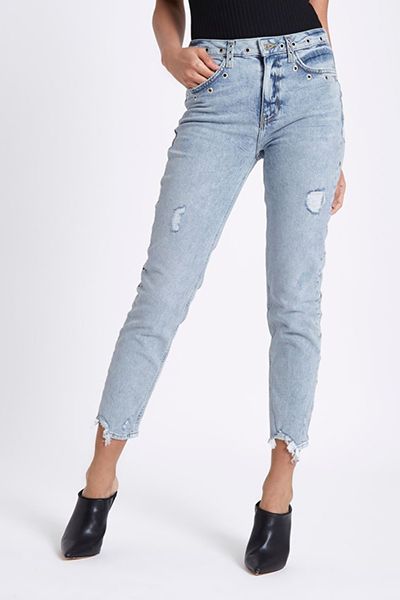 Casey Eyelet Slim Fit Jeans