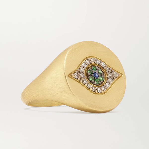 Golden Dawn 17-Karat Gold Multi-Stone Ring  from Ileana Makri