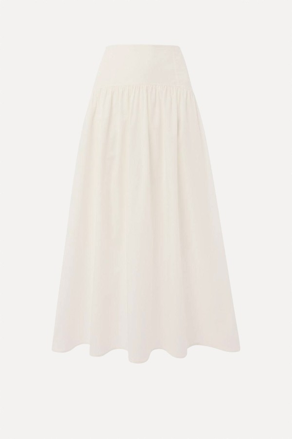 Cotton Waisted Midi Skirt from Whistles