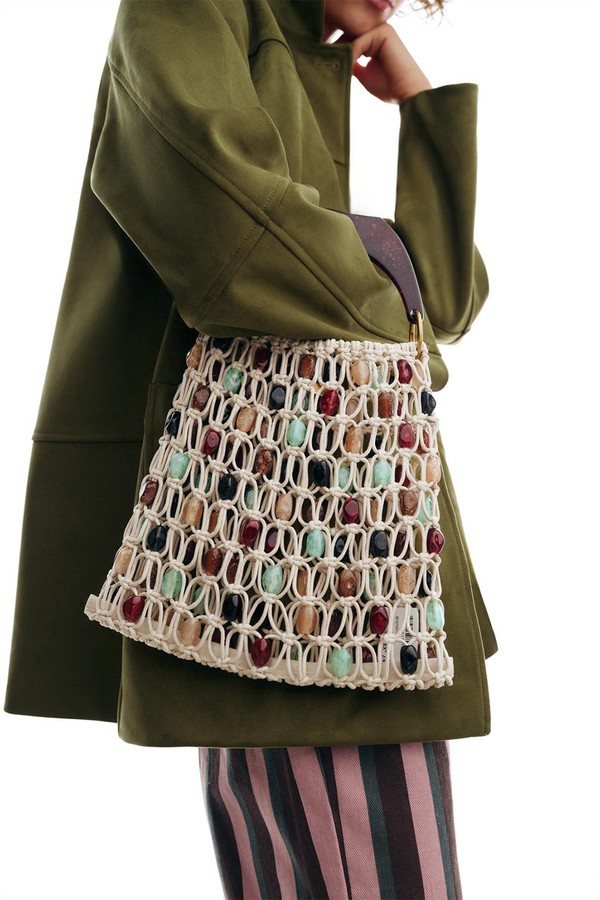 Bucket Bag With Beading from Zara