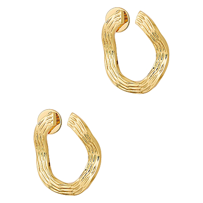 Écorce Dorée Gold-Plated Hoop Earrings from Anissa Kermiche