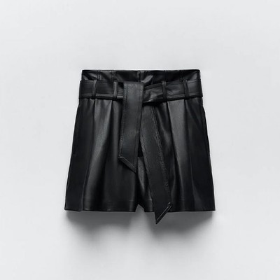 Faux Leather Bermuda Shorts from Zara