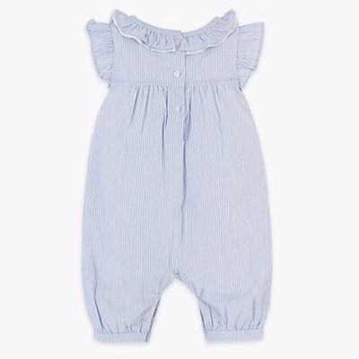 Cotton Striped Woven Romper from M&S
