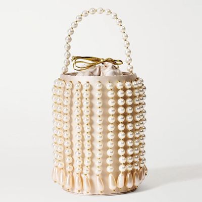 La Comedie Embellished Satin-Twill Tote from Vanina