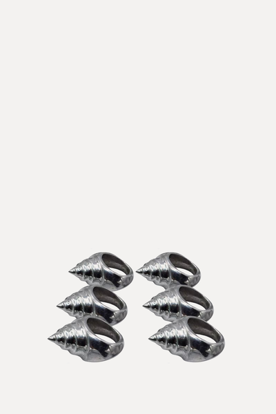 Shell Napkin Rings Set Of 6 from Ecletiquette