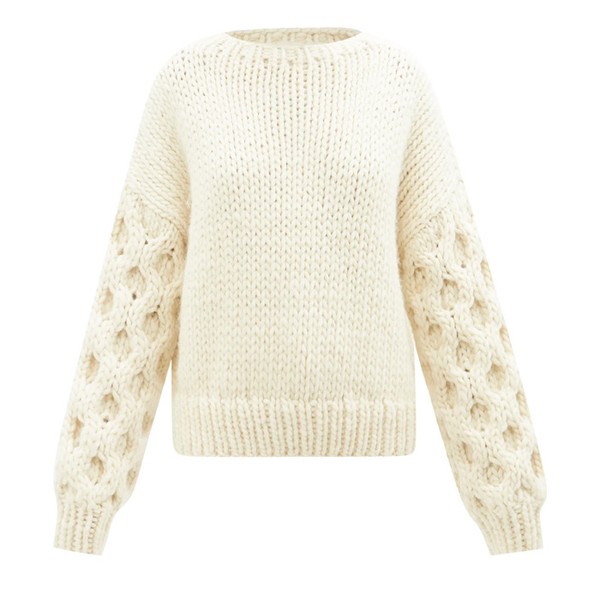 White Cable Knit Jumper from Mr Mittens