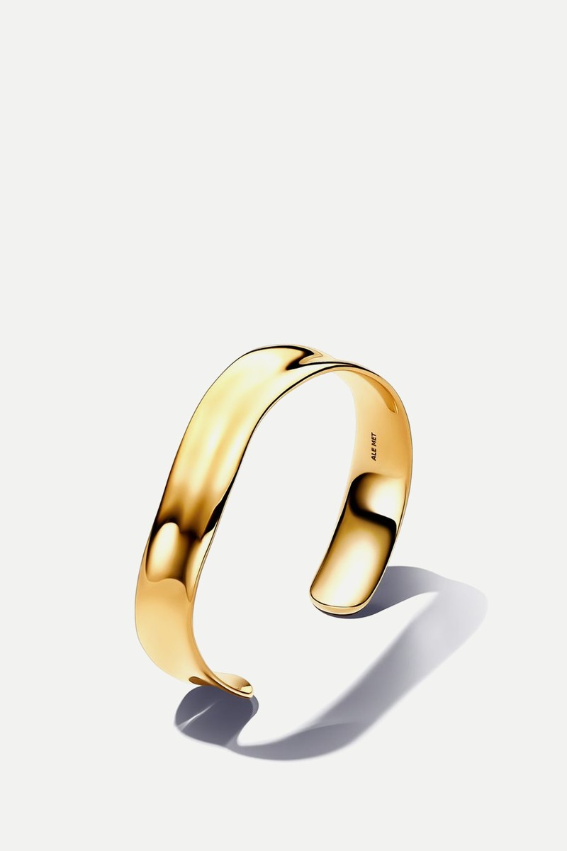 Organically Shaped Broad Open Bangle