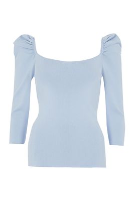 Puff Sleeve Square Neck Top from River Island