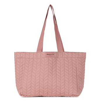 David Powder Pink Quilted Cotton Tote Bag from Maison 123