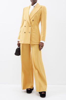 Bianca Double-Breasted Wool Twill Suit Jacket from Bella Freud 