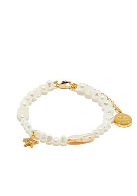 Sand And Sea Pearl & 18kt Gold-Plated Anklet from By Alona