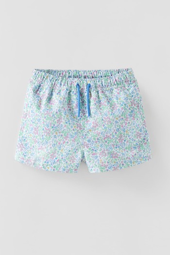 Flower Print Bermuda Swim Shorts from Zara