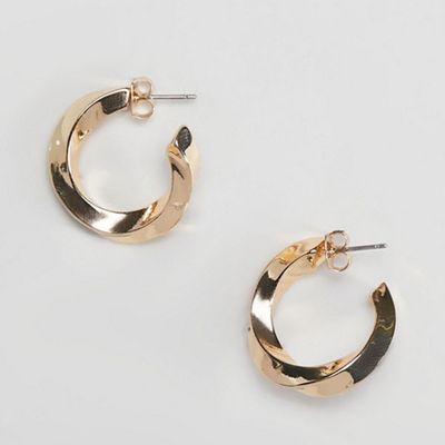 Wave Hoop Earrings from Weekday