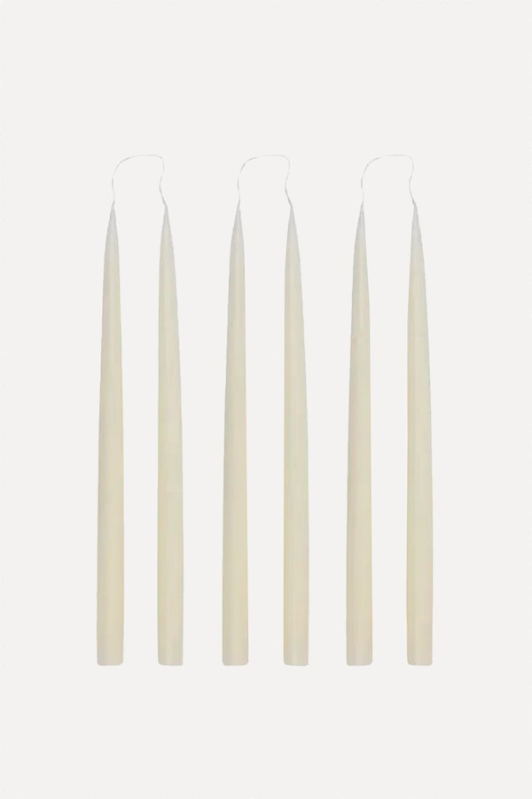 Set Of 6 Danish Taper Candles from Rebecca Udall