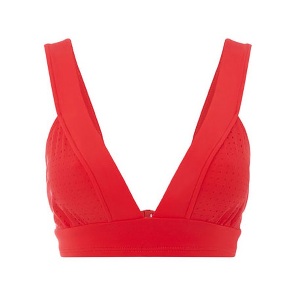 Red Airtex Triangle Bikini Top from Label Lab