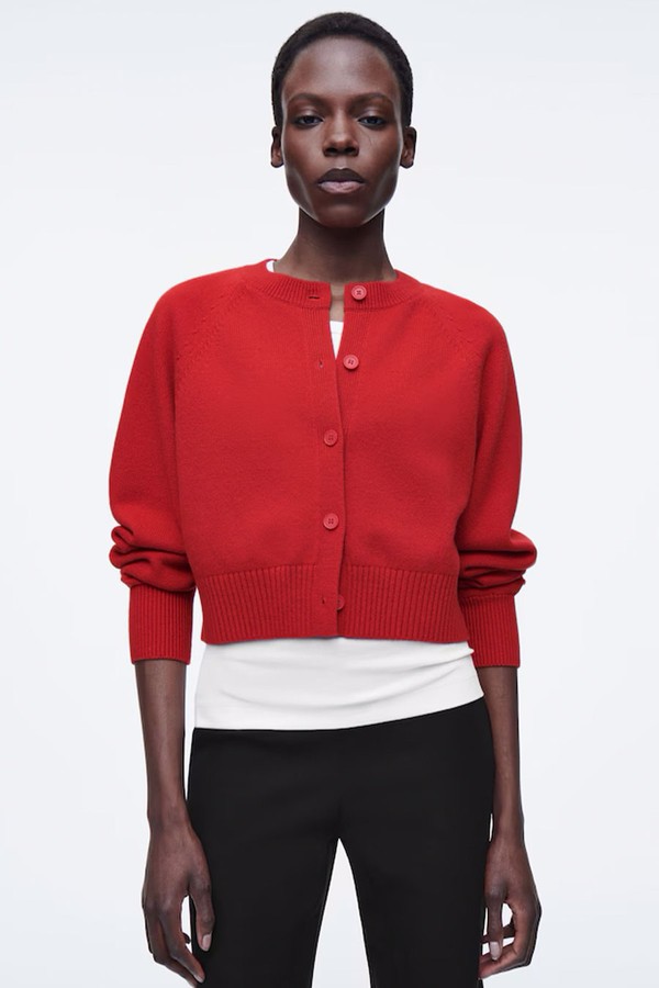 Cropped Wool Cardigan