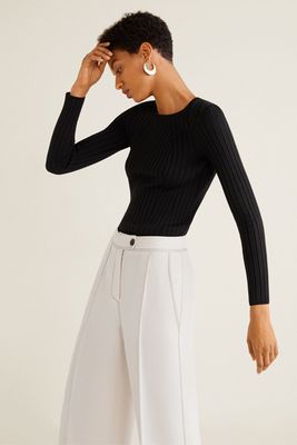 Ribbed Fine Knit Sweater