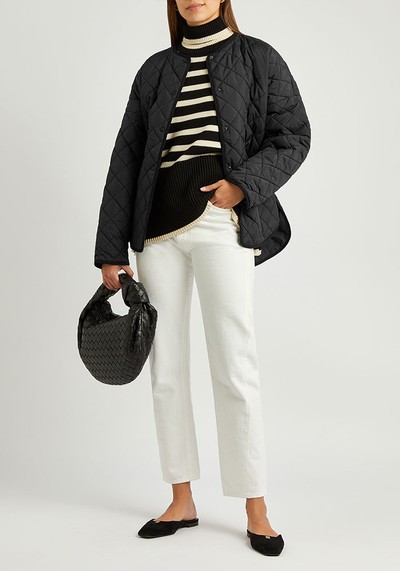 Black Quilted Shell Jacket from Totême