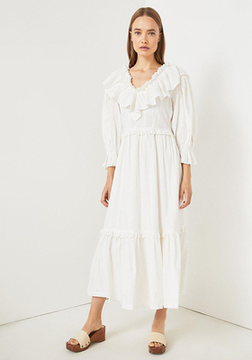 Broderie Frill Detail Midi Dress from Warehouse 