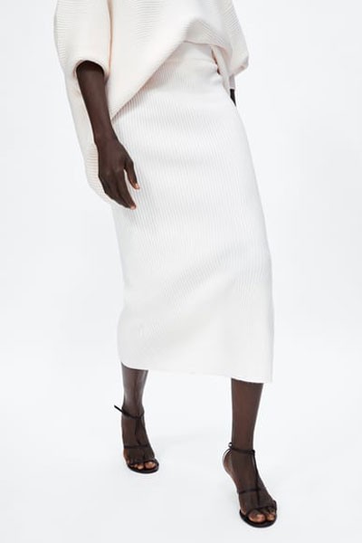 Ribbed Pencil Skirt from Zara