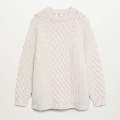Contrasting Knit Sweater from Mango